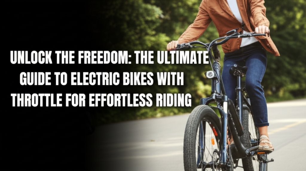 Unlock the Freedom: The Ultimate Guide to Electric Bikes with Throttle for Effortless Riding